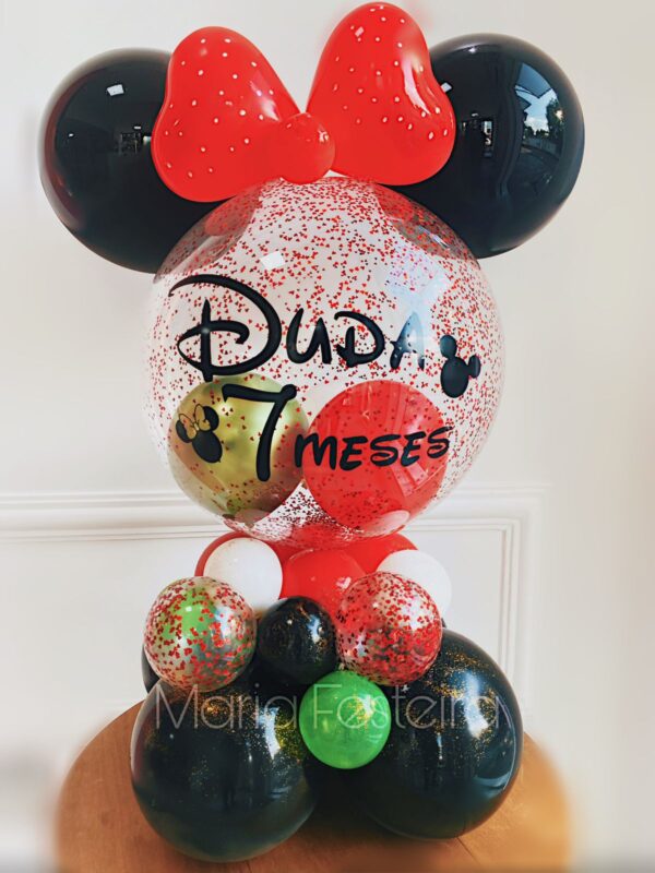 Minnie Mágica - Arranjo de Mesa Personalizado com Tema Minnie