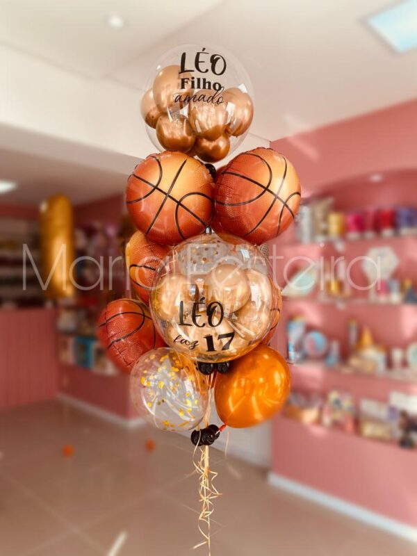 DECORAÇÃO SUPER - BALÕES PERSONALIZADOS - TEMA BASQUETE