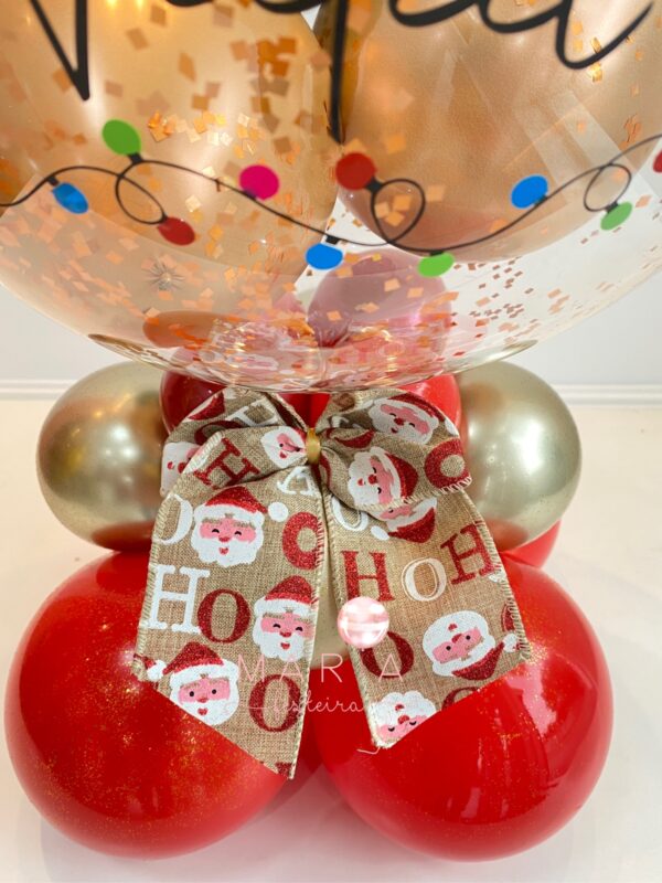 Natal Iluminado – Balão Personalizado com Pisca-Pisca e Glitter - Image 2
