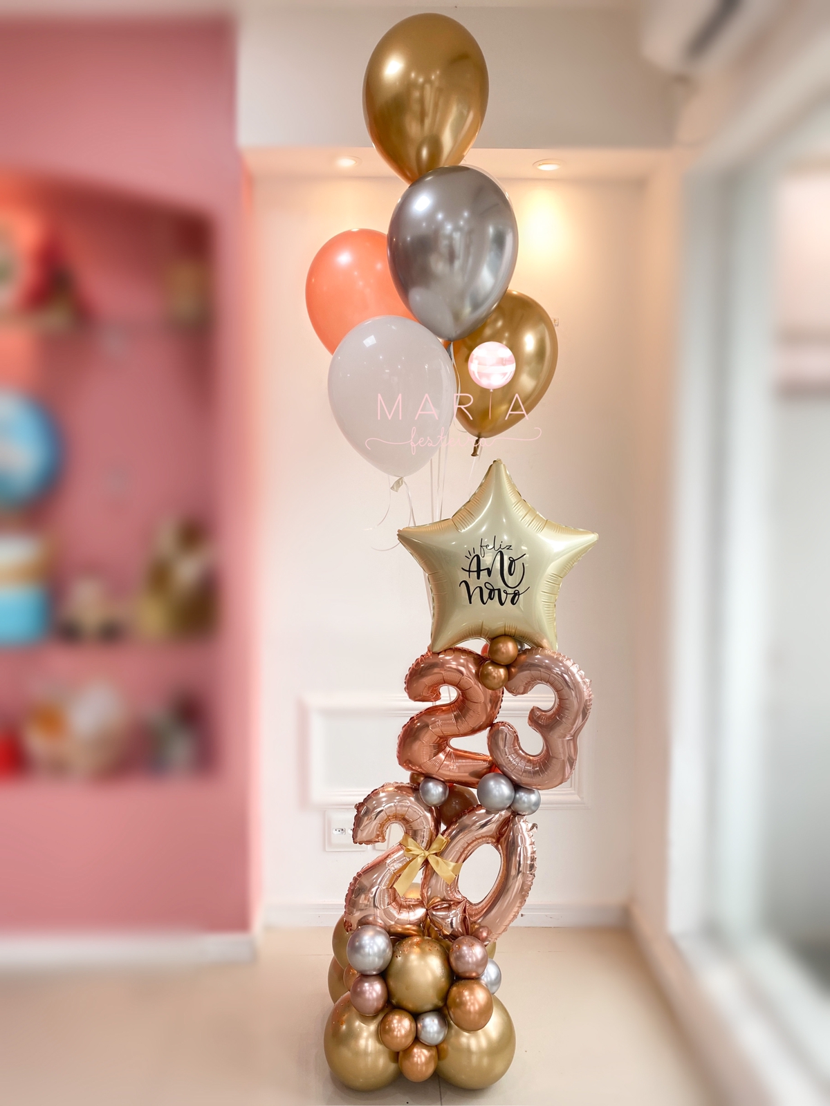 VIVA LA FIESTA - DECORAÇÃO COM BALÕES – ANO NOVO – FELIZ ANO NOVO- BALÕES PERSONALIZADOS – FELIZ 2023