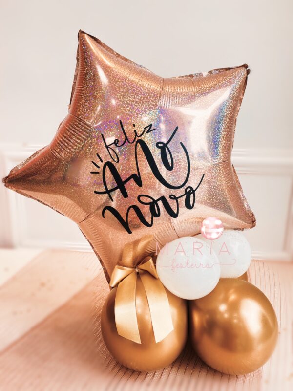 ESTRELA DE ANO NOVO - Decoração de mesa personalizada com estrela