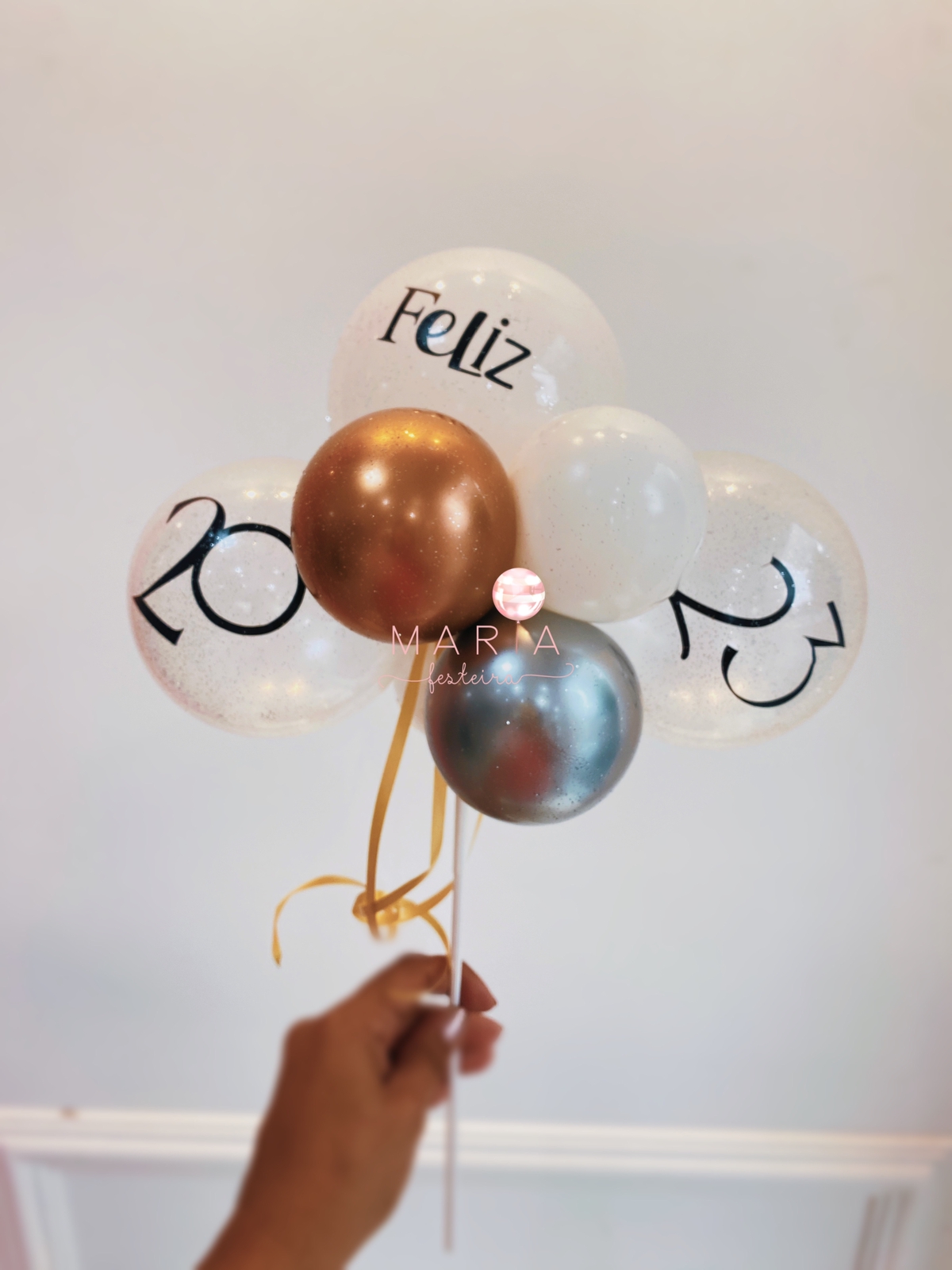 ALEGRIA 2023 DECORAÇÃO COM BALÕES – ANO NOVO – FELIZ ANO NOVO- BALÕES PERSONALIZADOS – FELIZ 2023