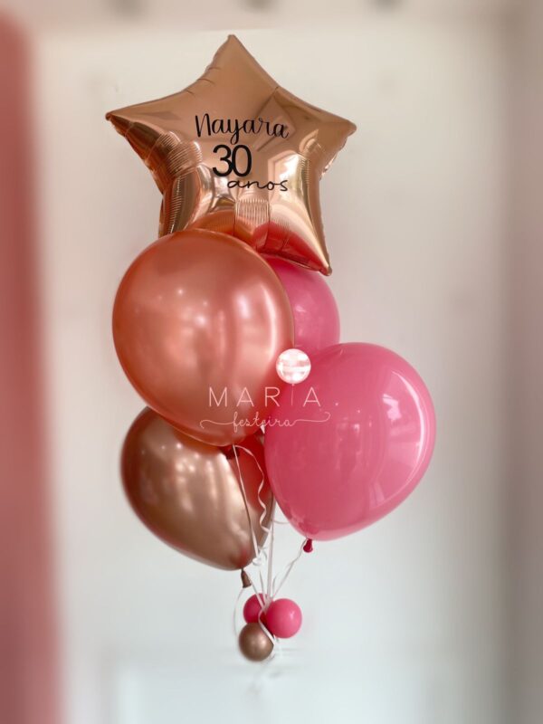 DECORAÇÃO COM BALÃO DE ESTRELA PERSONALIZADO