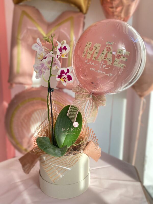 Presente Mãe com Mini Orquídea