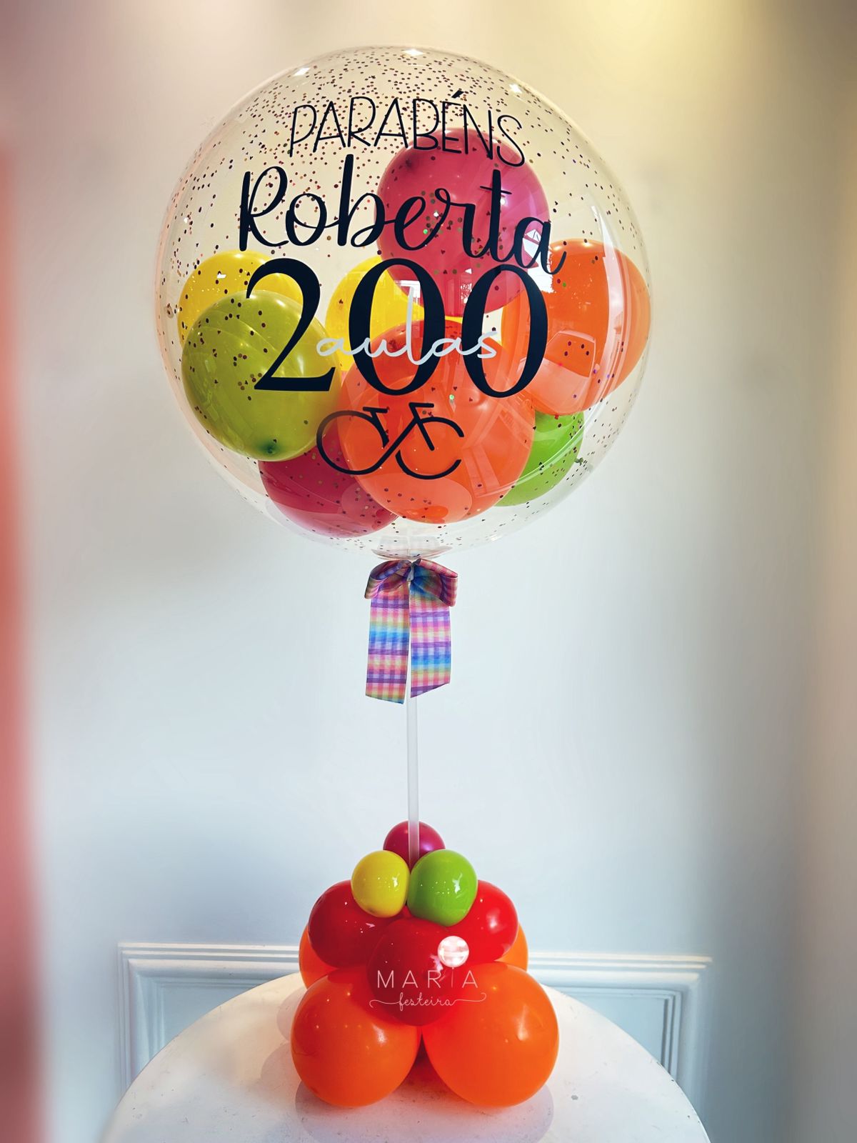 FESTA ANIMADA -  Bubble personalizado com base para mesa