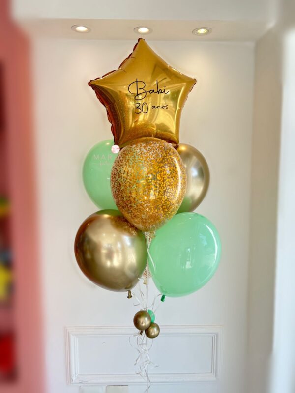 ESPECIAL - Buque de balões com estrelas personalizadas