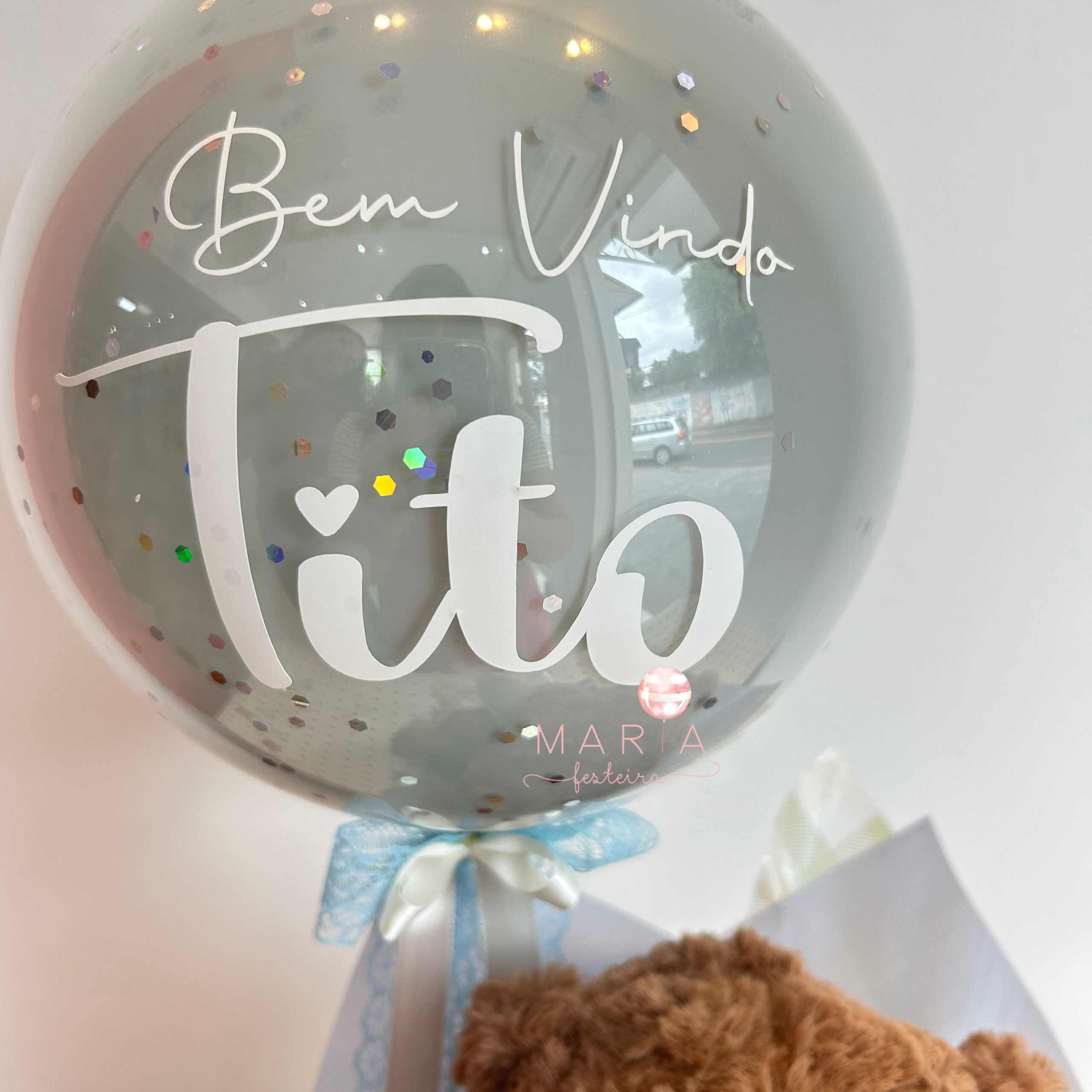 BEM-VINDO TITO - Caixa kraft com pelúcia e bolha personalizada - Image 3