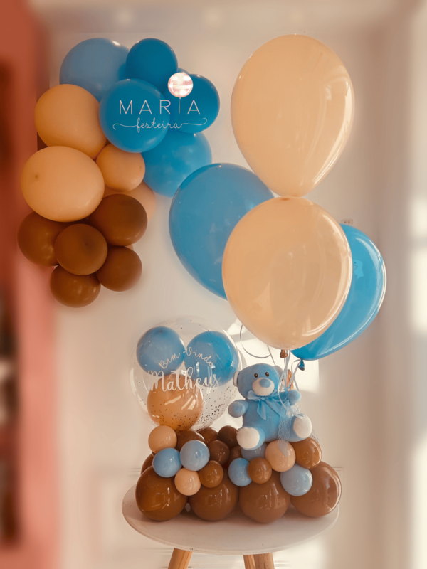 BOA VINDAS - Combo decoração de maternidade com pelúcia e balão personalizado - Image 2