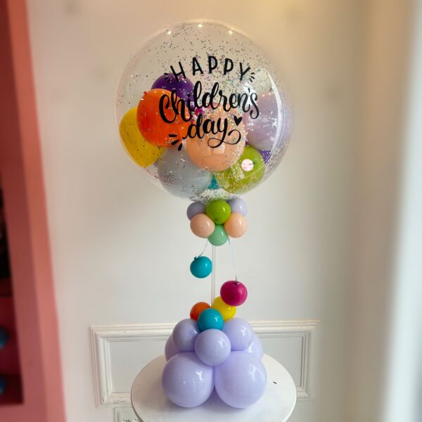 HAPPY CHILDRENS DAY - Bubble personalizado com base para mesa