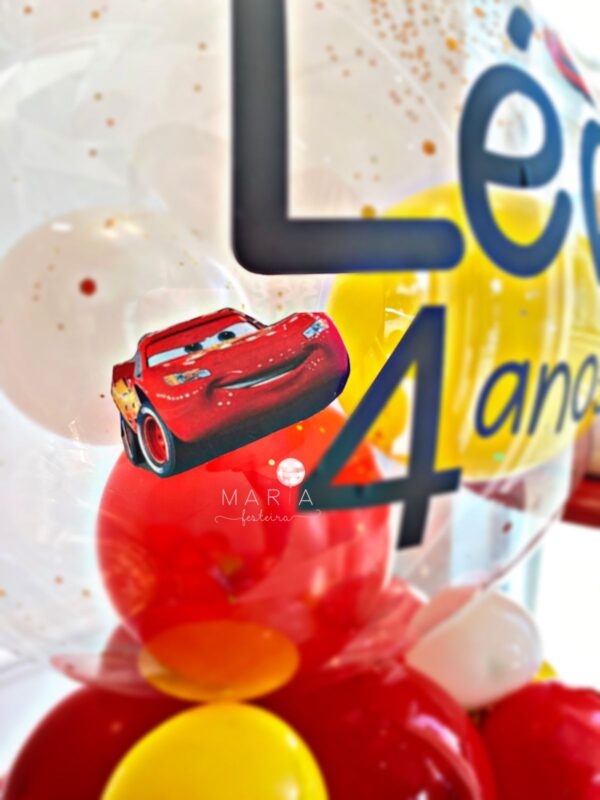 Decoração de mesa com balão personalizado McQueen - Image 3
